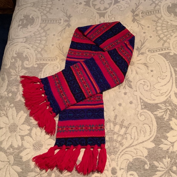Source Unknown Accessories - Colorful Winter Fringed Scarf